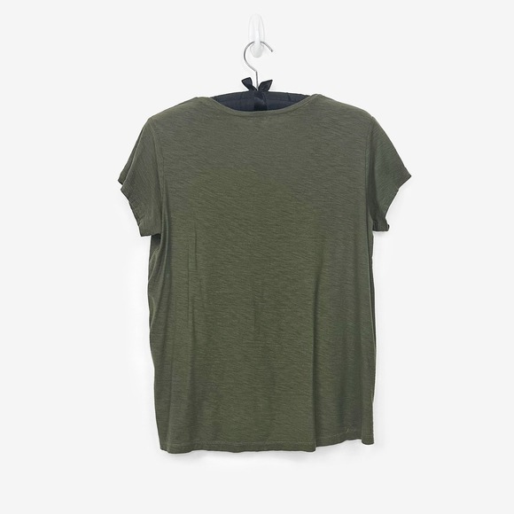 James Perse Casual T-Shirt Size XL Dark Green Slub Minimalist Layering Earthy - Picture 2 of 5